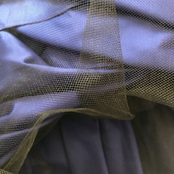 Glamorous Blue Vintage Junior Off Shoulder Formal Dress Prom Party 15-16 Large - Picture 13 of 14